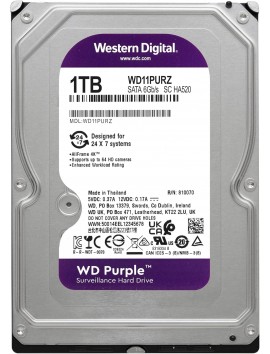 Western Digital Disco Duro Interno WD Purple 1TB SATA 3.5" WD11PURZ 64MB VIDEOVIGILANC